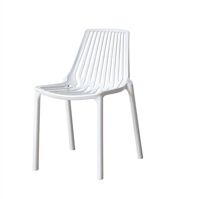 Cathaoirligh Allamuigh Ghairdín Plaisteacha Bán Stackable