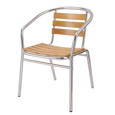 Cathaoirligh Lámh Gairdín Adhmaid Plaisteacha Adhmaid Vintage Comfy Alúmanam